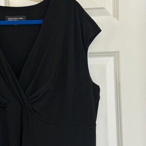 Jones New York Woman Black Surplice Cap Sleeve Midi Dress – Size 20W